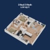Floor plan: 2 Bedroom