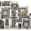 Floor plan: 2 Bedroom 2 Bath 959