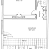 Floor plan: 1 Bed / 1 Bath MR 