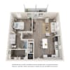 Floor plan: 1 Bed Maple Large -  Convertible ADA