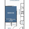 Floor plan: Studio Apartment 01A - 01H