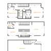 Floor plan: 2 Bedroom  Townhome T2