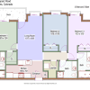 Floor plan: 221 W Prospect Rd. 3 Bed, 3 Bath 
