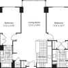 Floor plan: 2 Bed Bay Windows (North) - 1099