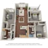 Floor plan: Three Bedroom - B