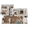 Floor plan: 3 BED VILLA