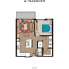 Floor plan: A2 1x1 - Phase II