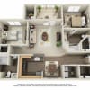 Floor plan: 2x2B Renovated