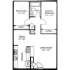 Floor plan: 2 Bed 1 Bath