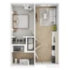 Floor plan: 1x1 A