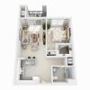 Floor plan: One Bedroom A1A