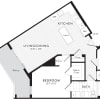 Floor plan: A2 - 1 Bed_1 Bath
