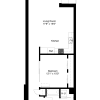 Floor plan: 1x1 B