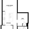 Floor plan: 1 Bed/1 Bath Den-B6
