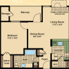 Floor plan: 1 Bed I 1 Bath - A3 - R3