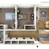 Floor plan: 2 Bed 1 Bath