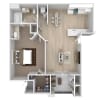Floor plan: 1X1U