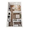 Floor plan: Jr. 1 Bedroom 1 Bath