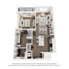 Floor plan: 1 Bed 1 Bath A3