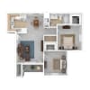 Floor plan: 2 Bedroom 1 Bathroom