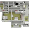 Floor plan: 3 Bedroom  2 Bedroom