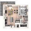 Floor plan: One Bedroom A1G