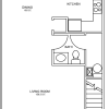 Floor plan: 2 Bed / 1.5 Bath Townhome MR