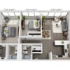 Floor plan: Two Bedroom C1