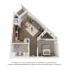 Floor plan: One Bedroom Jr - Phase 2