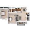 Floor plan: Vanderbilt - B1A