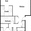 Floor plan: 2x1 C