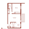 Floor plan: 1BR
