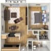 Floor plan: 1 Bedroom Large