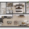 Floor plan: 1 Bed/ 1 Bath-A3