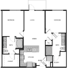Floor plan: B3 Two Bed  2 Bath