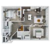Floor plan: Highland: 2 Bedroom Apartment
