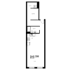 Floor plan: 1 Bed / 1 Bath 812 sq ft
