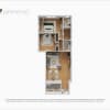 Floor plan: 2 Bed 2 Bath Tower