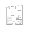 Floor plan: 1br-b