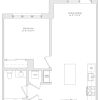 Floor plan: 1 Bed/1 Bath-A1m