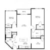 Floor plan: B16-D 2Dx2