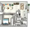 Floor plan: 1 Bed 1Bath