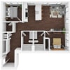 Floor plan: 2 Bed/2 Bath-F13