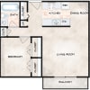 Floor plan: 1 Bedroom 1 Bath