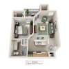 Floor plan: Brent 1X1 3rd Floor Small