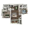 Floor plan: C - 2 Bed 2 Bath