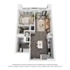 Floor plan: 1-Bedroom 1-Bathroom | 665 sqft