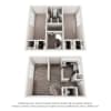 Floor plan: 2 Bed 2 Bath Estate Renovated