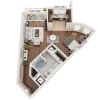 Floor plan: Studio E1B