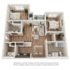 Floor plan: B1-80B